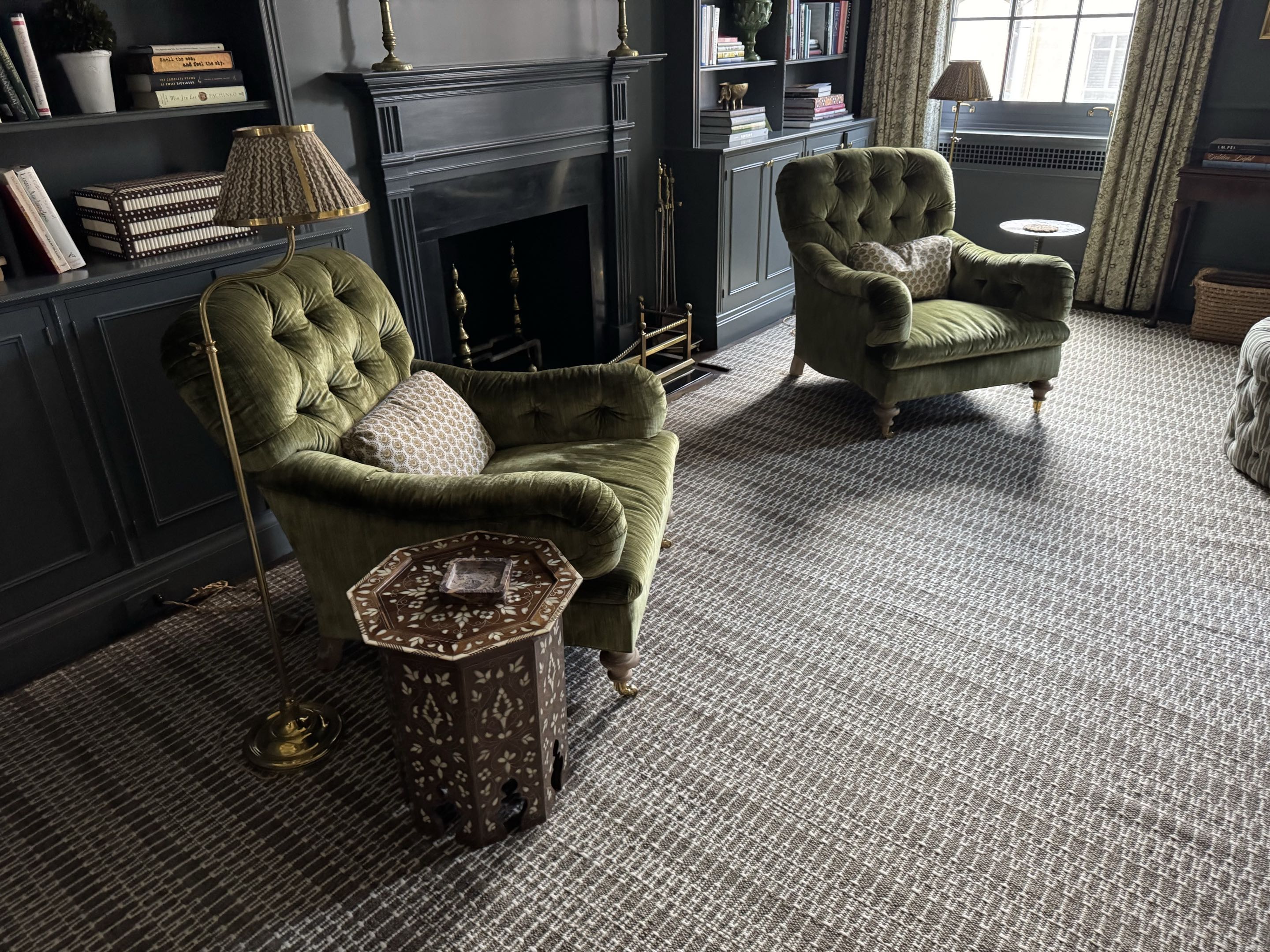 Luxury interior design with premium upholstery and carpet