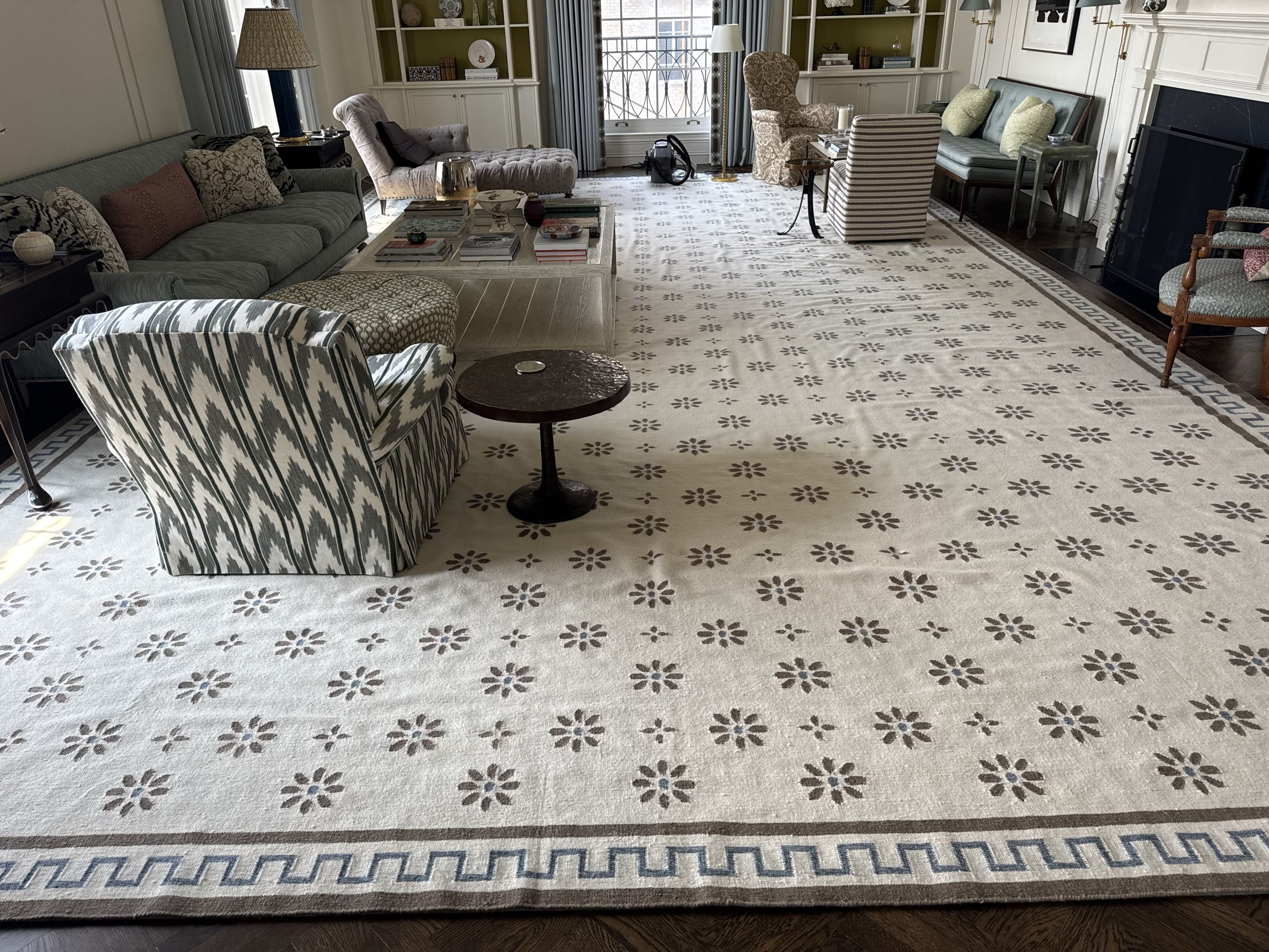 Upscale commercial-style interior lounge